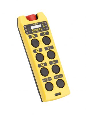 Autec Air er en serie radiostyringer med kompakte, ergonomiske håndsendere for fjernbetjening af kraner, taljer, løfteanordninger, automation og materialehåndtering.