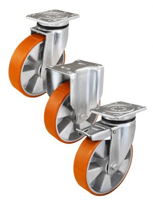 Alu-/polyurethanhjul (200-750 kg)