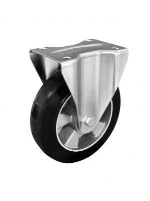 Elastiske bløde gummihjul med aluminiumscenter (120-300 kg)