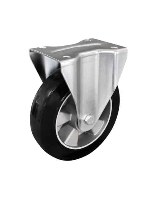 Elastiske bløde gummihjul med aluminiumscenter (120-300 kg)