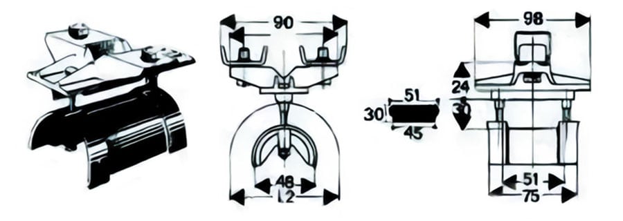 Max Fodgaard - Normaf 300 - Aflastningsstop for flad og rundkabel N137-4266-60